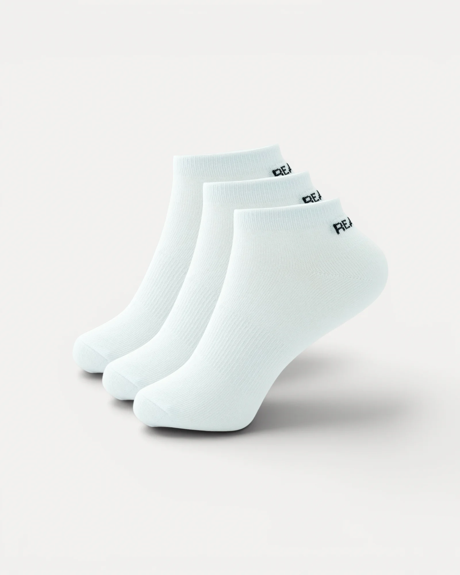 Realfit Ankle Socks 3 Pack in Optic White for training and everyday wear