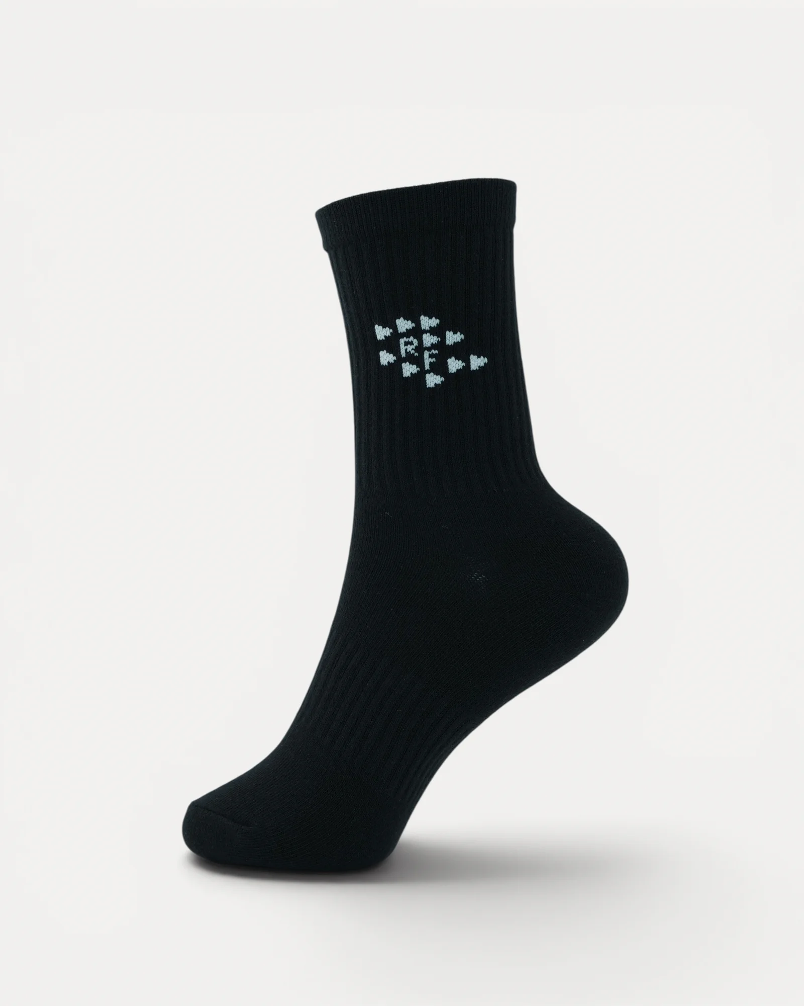 Realfit Crew Socks in Midnight Black for training and everyday wear