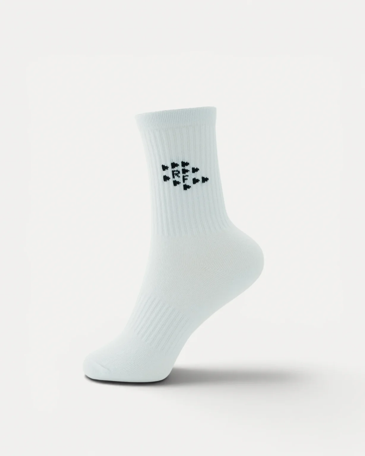 Realfit Crew Socks in Optic White for training and everyday wear